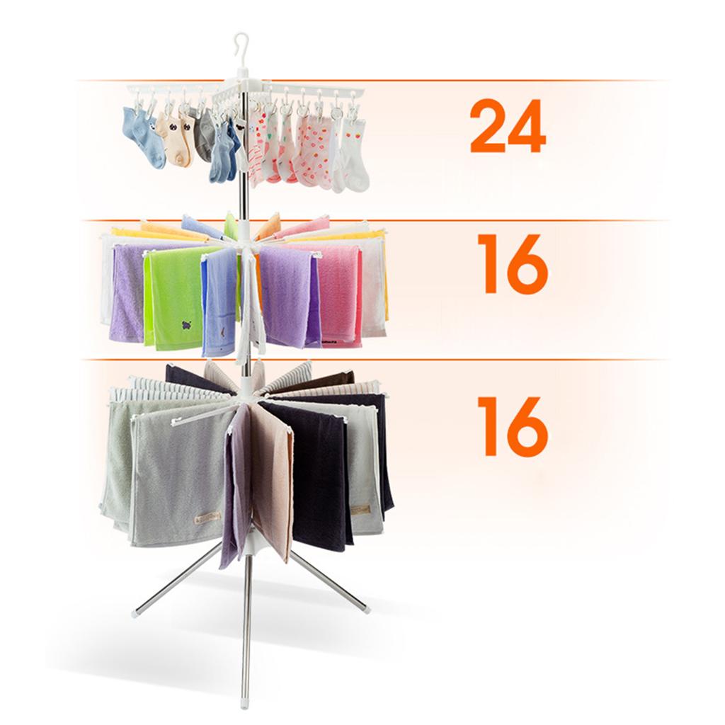 Baby Clothing Hangers - 3단 접이식 건조대 스테인리스 스틸 수건걸이