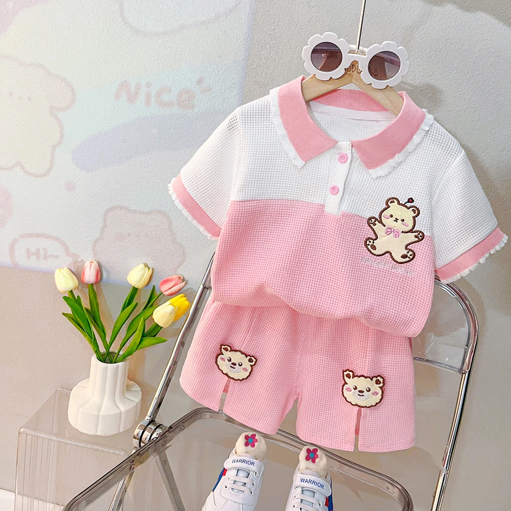 Baby Clothing Hong Kong - 여름 아기 소녀 티셔츠 반바지 어린이