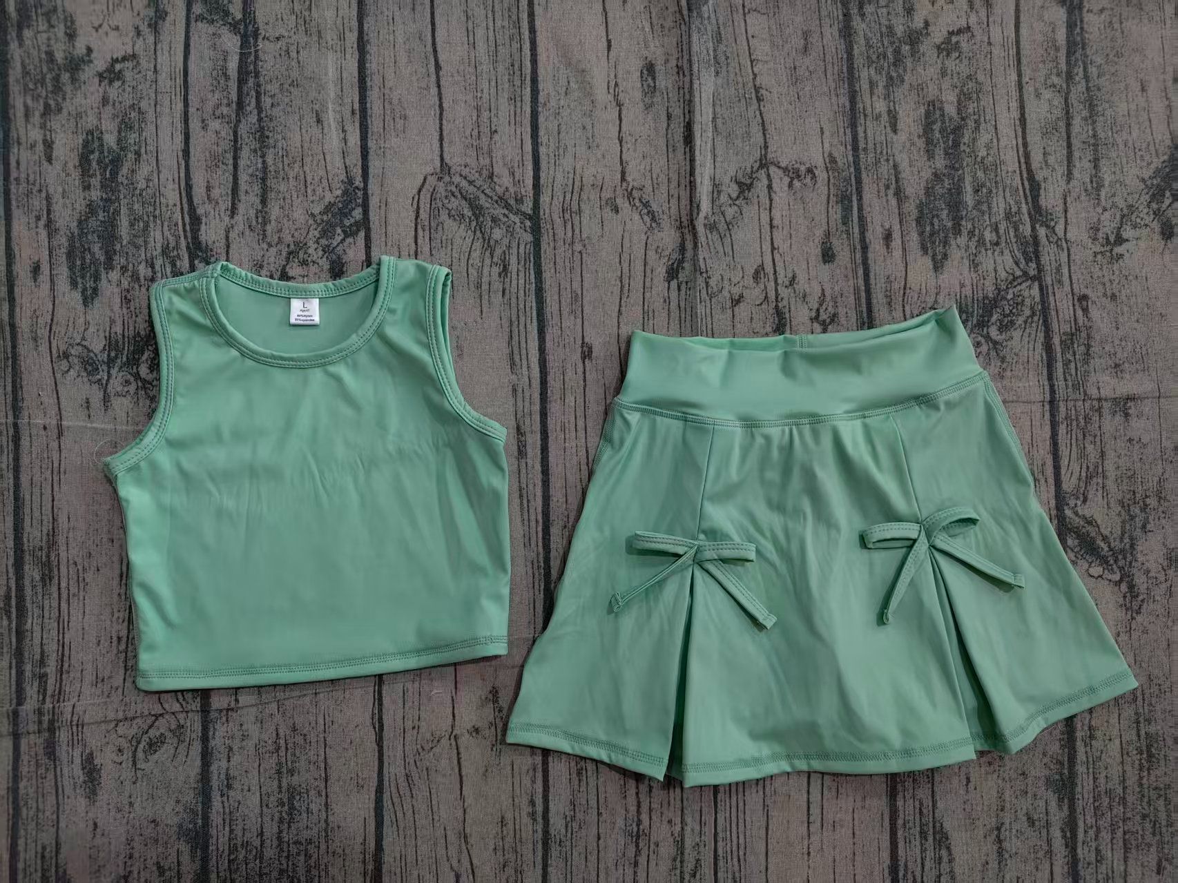 Baby Yoga Clothing - 도매 유아용 리본 셔츠 러플 스커트