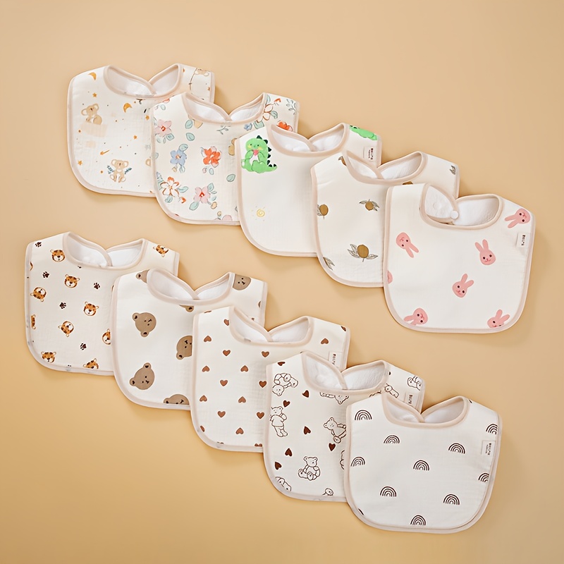 Baby Clothing Neutral - 유아용 부드러운 면 거즈 턱받이, 신생아