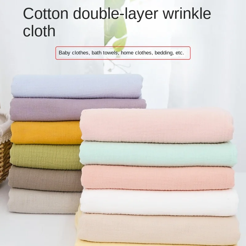 Baby Clothing Organic Cotton - 100% 코튼 더블 레이어 주름진 직물