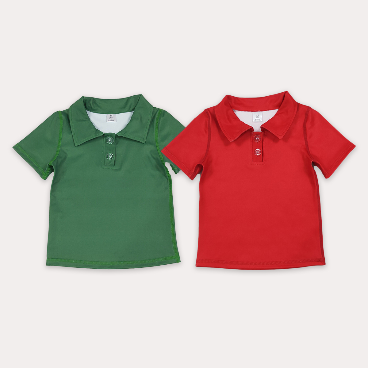 Baby Yoga Clothing - 여름 아동복 부티크 여아용 빨간색/녹색 반소매