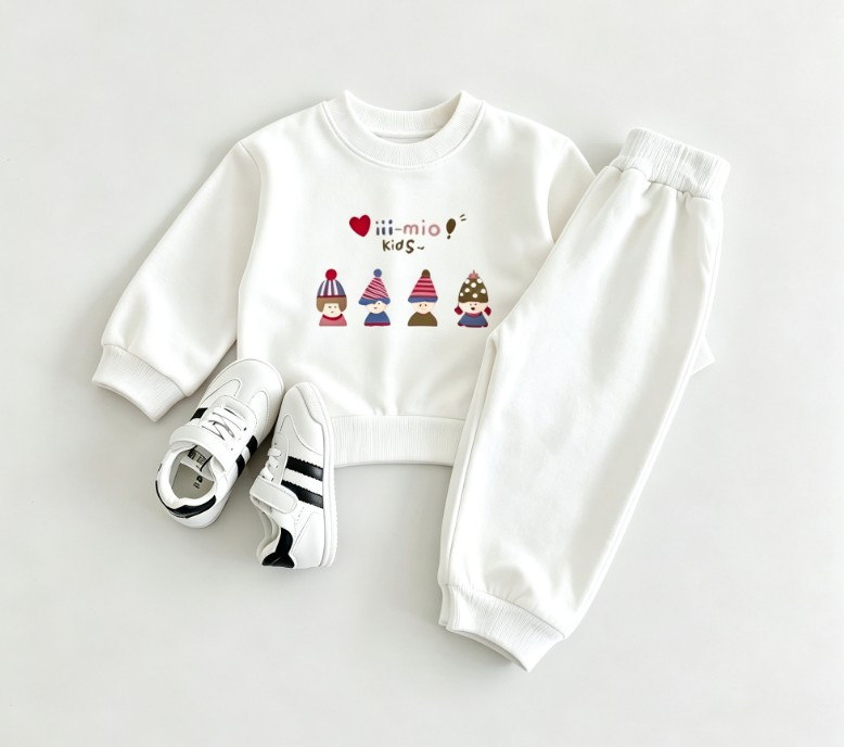 Baby Clothing Neutral - 중성 유아용 귀여운 라운지웨어 세트 긴팔