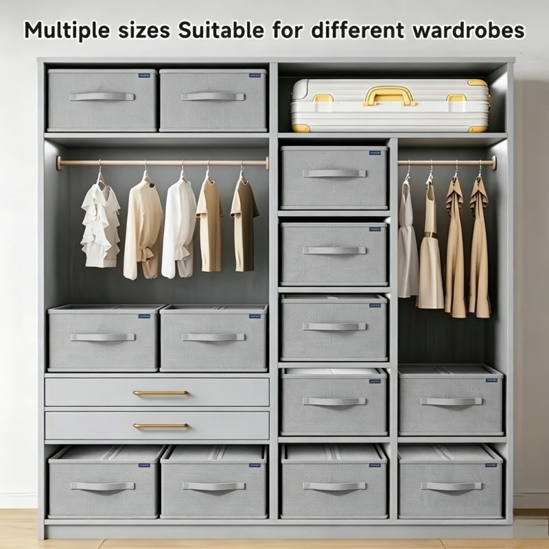 1개 패브릭 옷장 정리함 서랍, 뚜껑이 있는 접이식 옷 - Baby Clothes Organiser 리뷰 및 가격