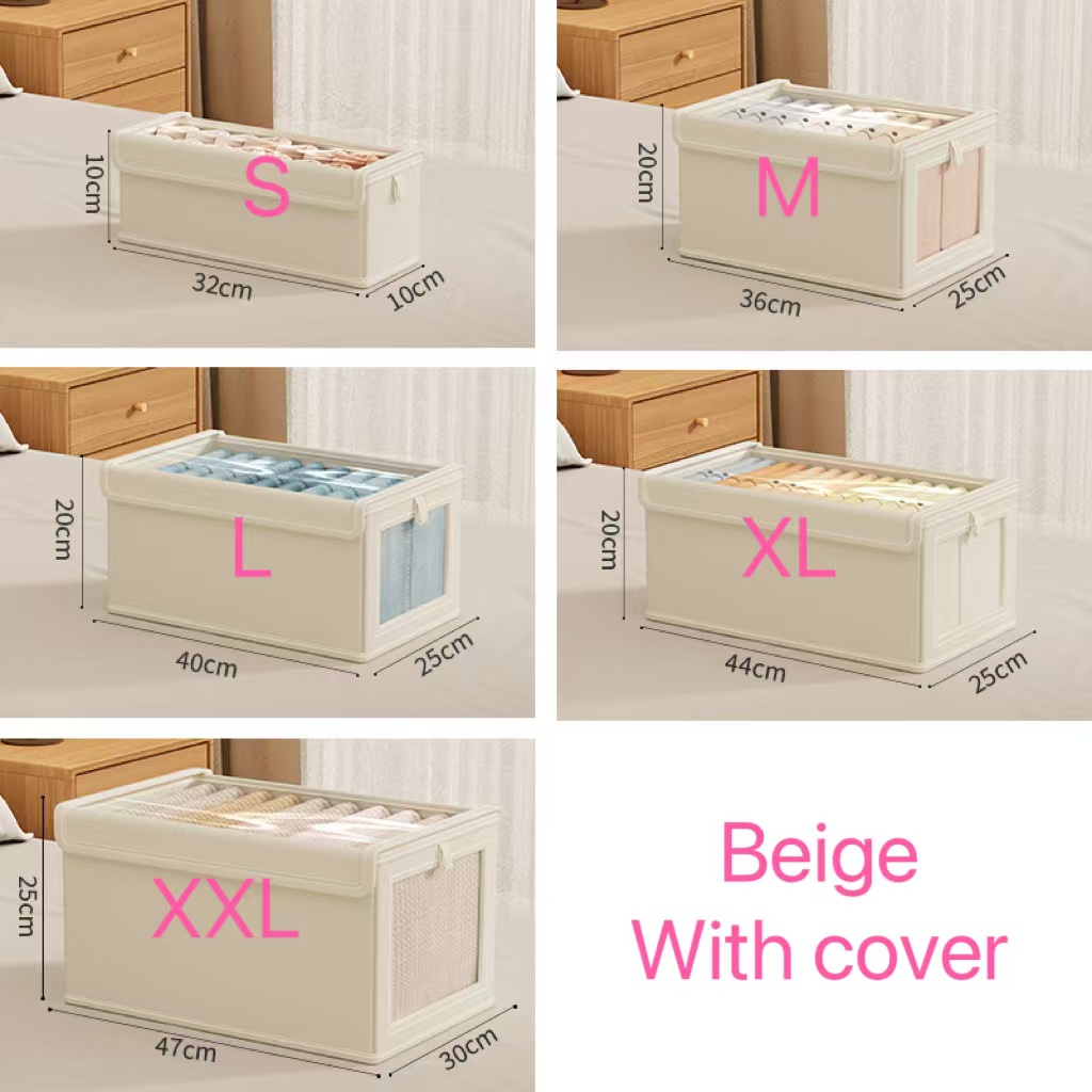 1PC 접이식 옷 보관 상자(투명 창 포함) 옥스포드  - Baby Clothes Organiser 리뷰 및 가격