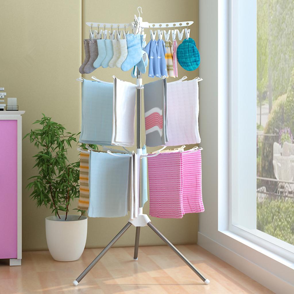 3단 접이식 건조대 스테인리스 스틸 수건걸이 독립형 아 - Baby Clothing Hangers 리뷰 및 가격