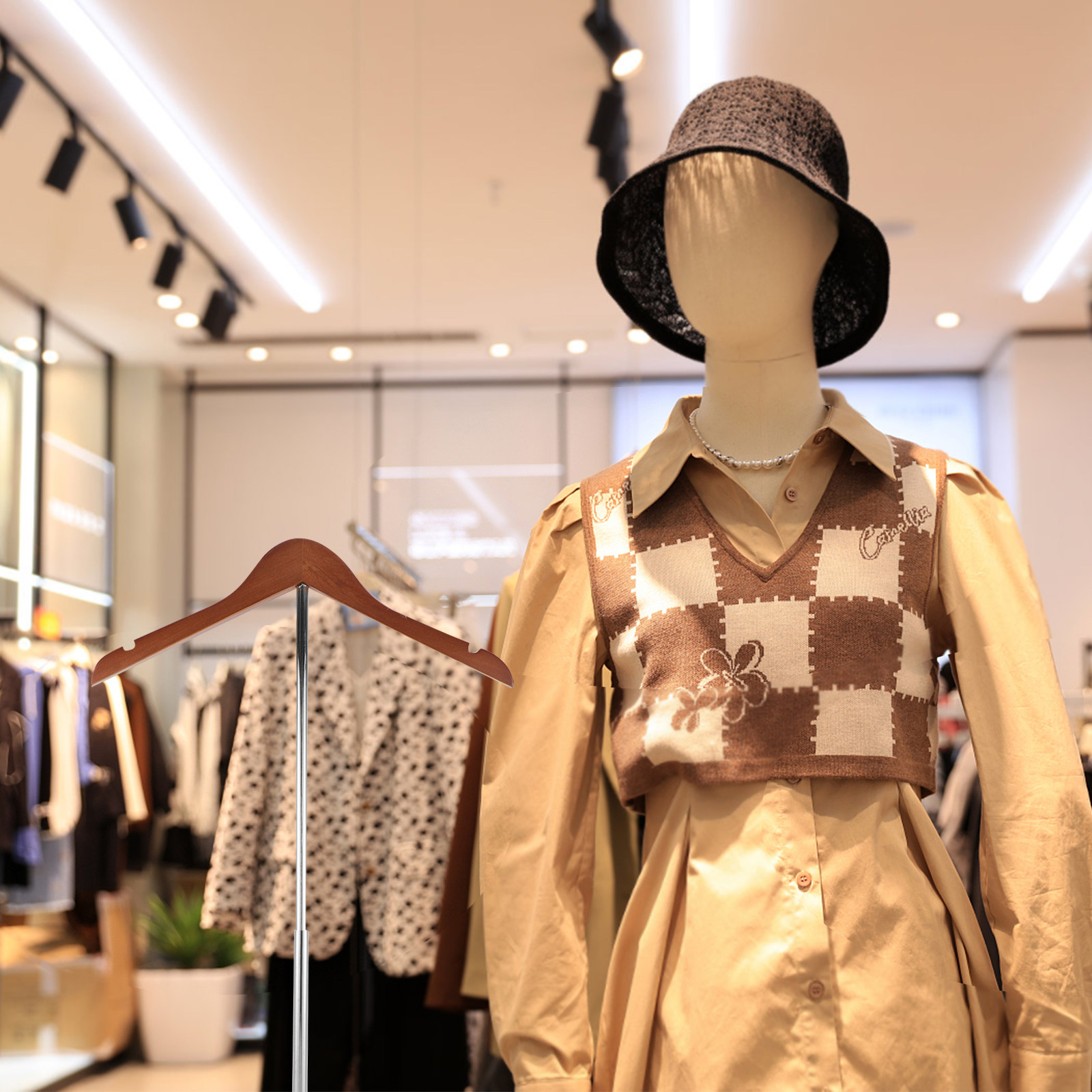 T자형 의류 진열대 높이 조절 가능 셔츠, 티셔츠, 재 - Baby Clothing Store 리뷰 및 가격
