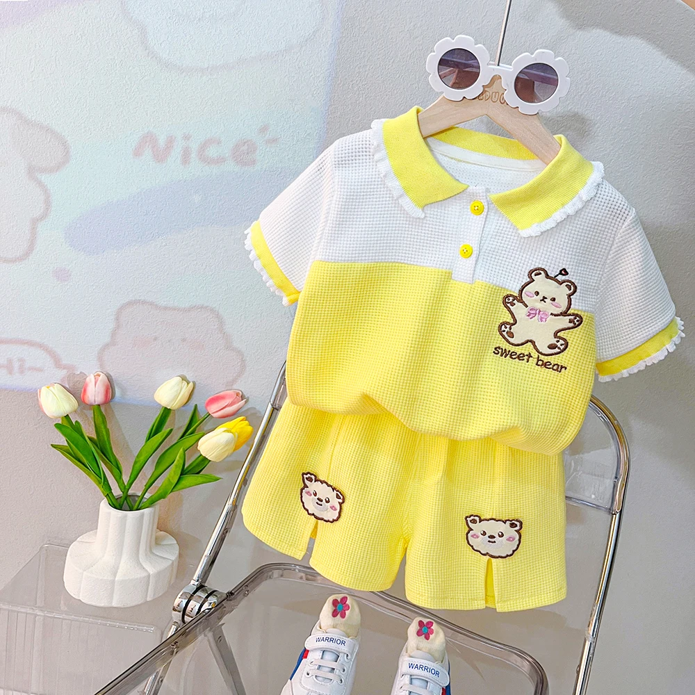 여름 아기 소녀 티셔츠 반바지 어린이 의류 세트 유아  - Baby Clothing Hong Kong 리뷰 및 가격