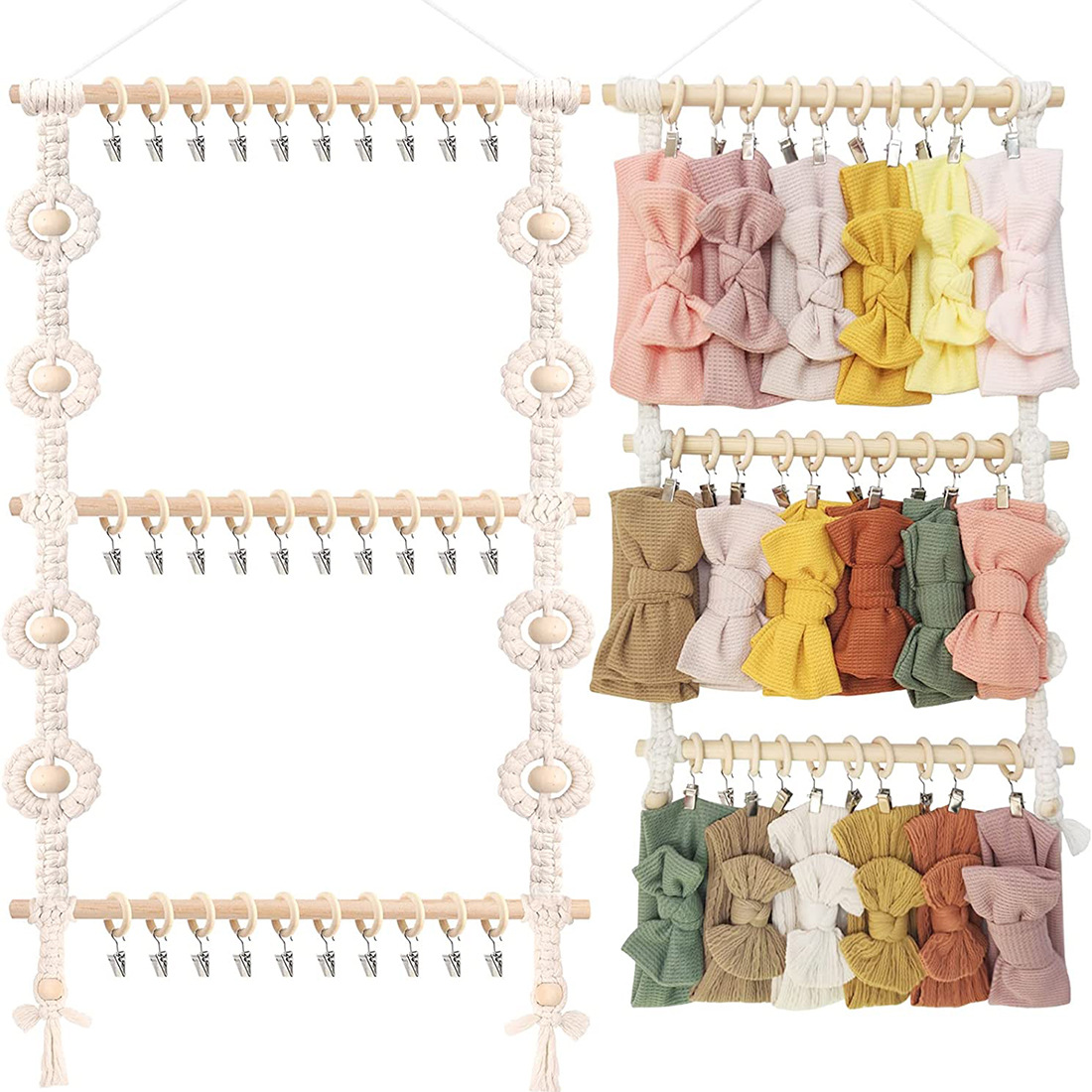 Macrame 벽걸이 보호 머리띠, 여아용 거치대 머리 - Baby Clothing Hangers 리뷰 및 가격