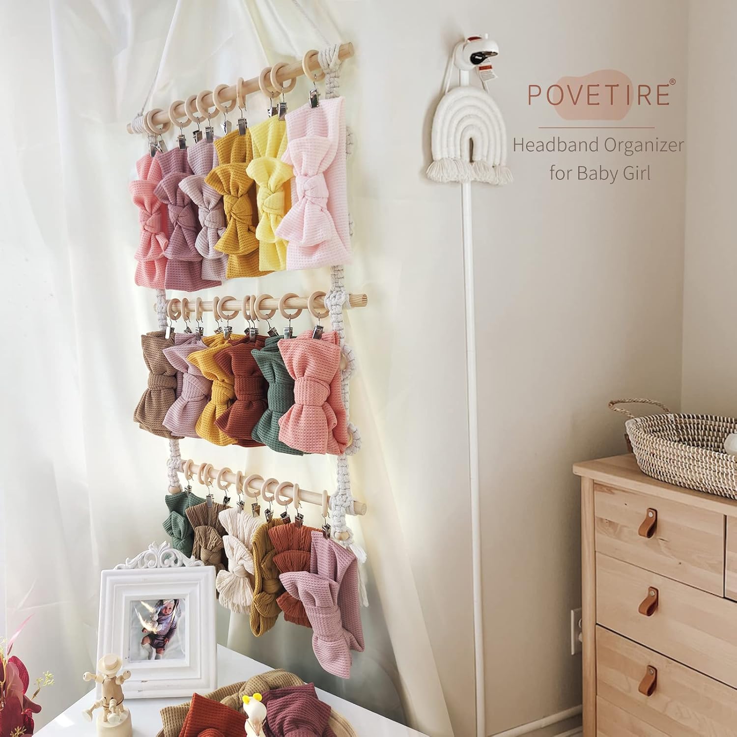Macrame 벽걸이 보호 머리띠, 여아용 거치대 머리 - Baby Clothing Hangers 리뷰 및 가격