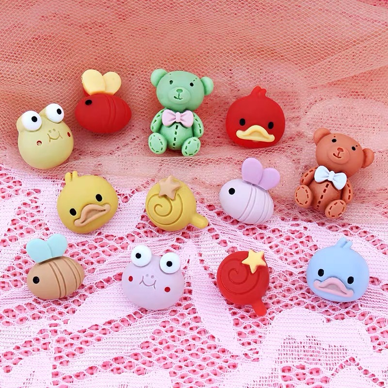 6PCS 동물 어린이 만화 아기 사랑스러운 수지 단추  - Baby Clothing Sewing 리뷰 및 가격