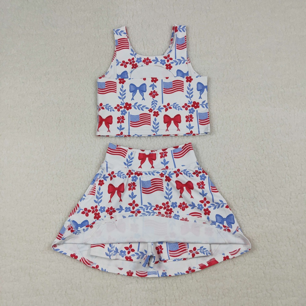 도매 유아용 깃발 리본 셔츠 스커트 반바지 키즈 스코트 - Baby Yoga Clothing 리뷰 및 가격