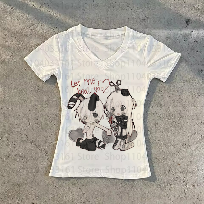 애니메이션 소녀 Y2k 티셔츠 고딕 베이비 티셔츠 Y2 - Baby Y2K Clothing 리뷰 및 가격