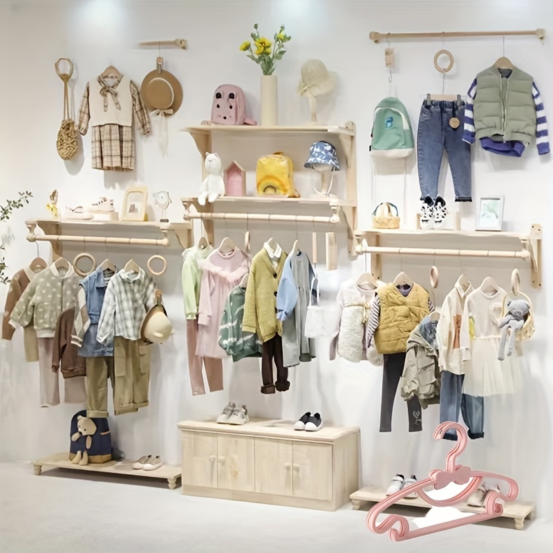 어린이 옷걸이 10개, 휴대용 플라스틱 디스플레이 옷걸 - Baby Clothing Hangers 리뷰 및 가격