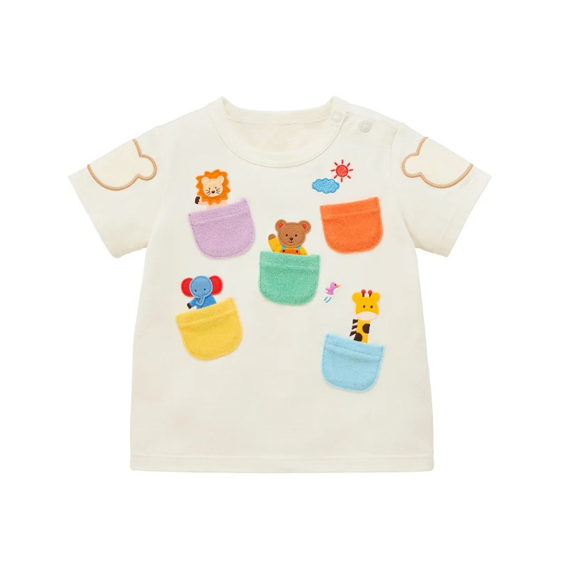 키즈 베이비 유아 티셔츠 귀여운 동물원 동물 곰 자수  - Baby Zoo Clothing 리뷰 및 가격