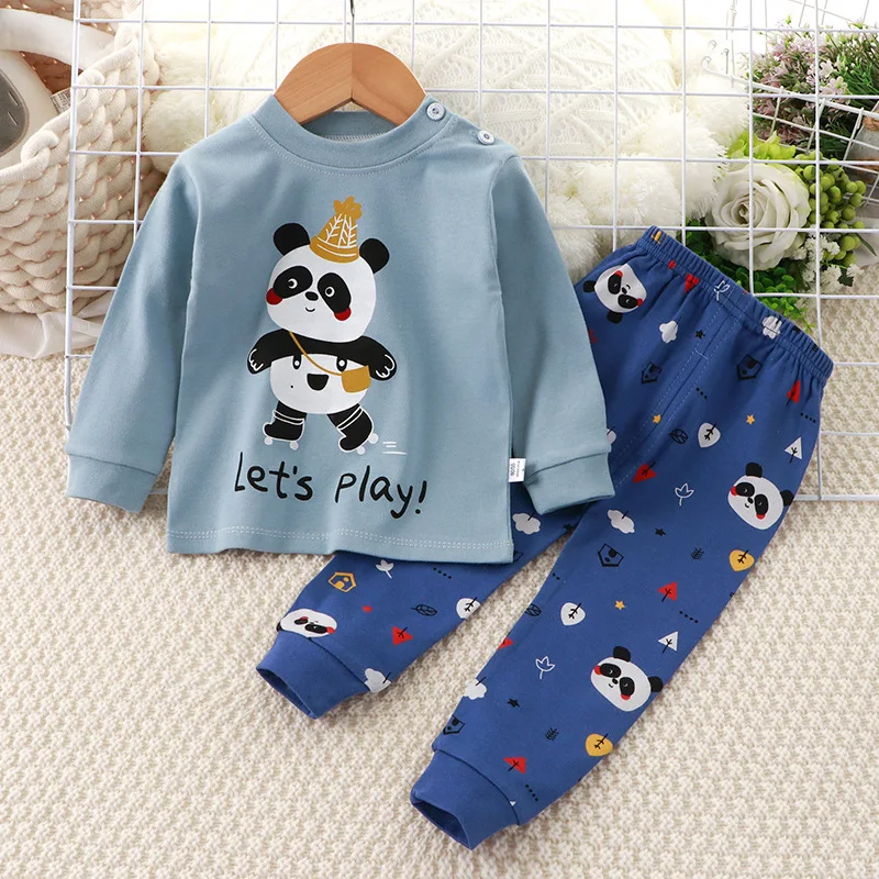 2024 새로운 어린이 소년 소녀 잠옷 세트 만화 인쇄 - Baby Clothing For Sleep 리뷰 및 가격