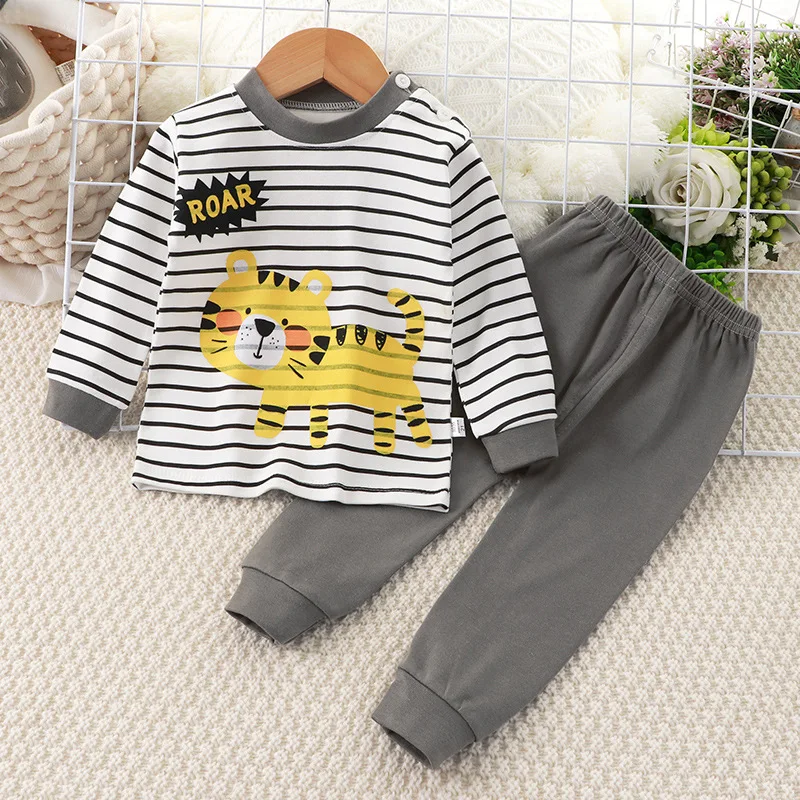 2024 새로운 어린이 소년 소녀 잠옷 세트 만화 인쇄 - Baby Clothing For Sleep 리뷰 및 가격