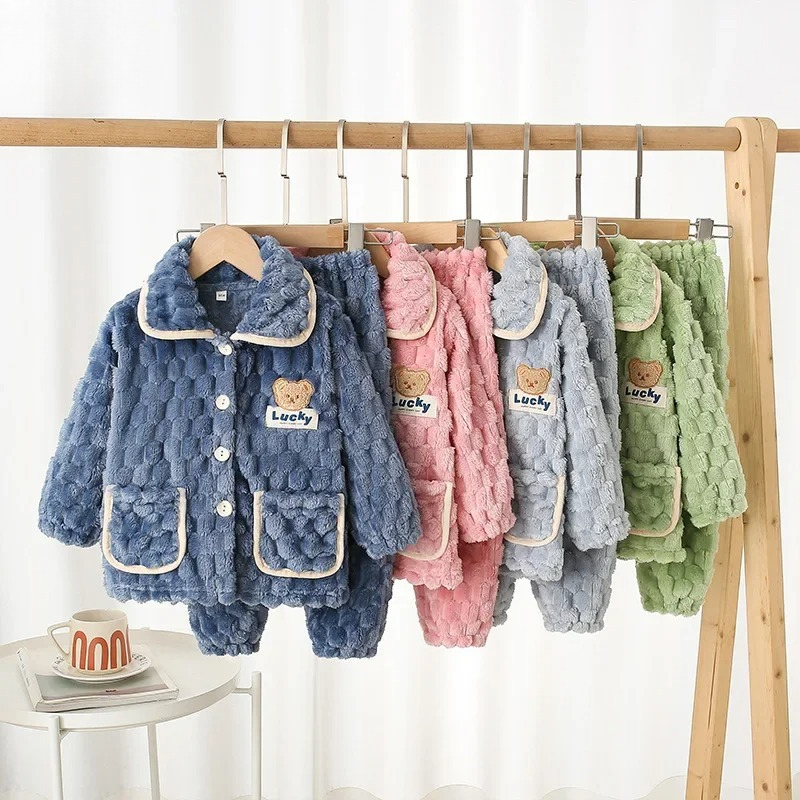 어린이 소년 소녀 가을 겨울 플란넬 두꺼운 잠옷 아기  - Baby Clothing For Sleep 리뷰 및 가격