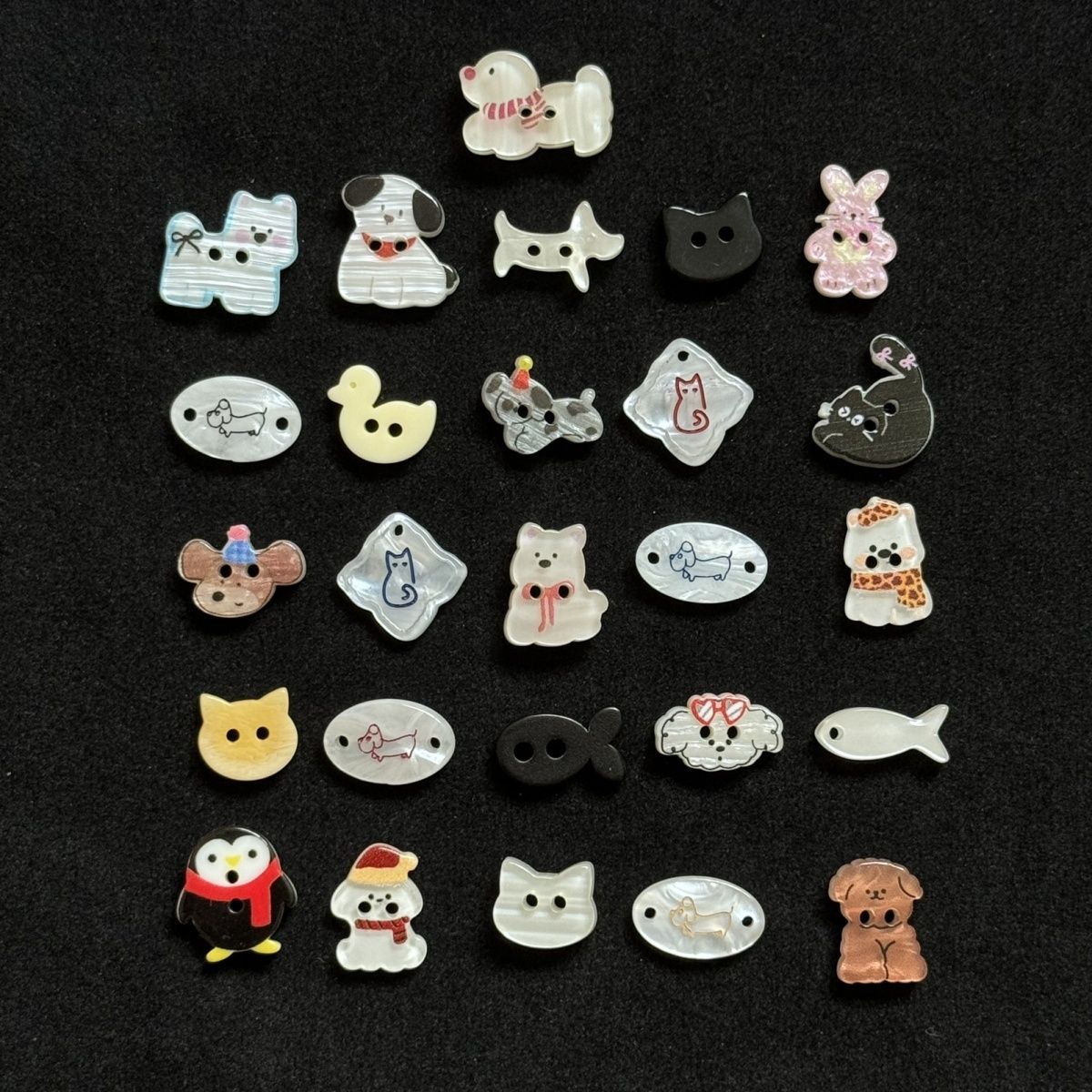 10PCS 귀여운 고양이 강아지 펭귄 버튼 간판 만화  - Baby Zoo Clothing 리뷰 및 가격