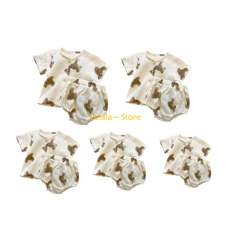 Y4QA 중립 아기 의류 세트 짧은 소매 코트 하렘 반 - Baby Clothing Neutral 리뷰 및 가격