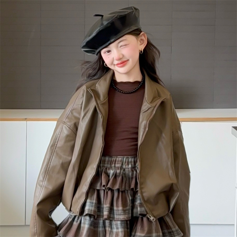 아기 소녀 의류 세트 크기 4-14Y PU 자켓 + 티 - Baby Y2K Clothing 리뷰 및 가격